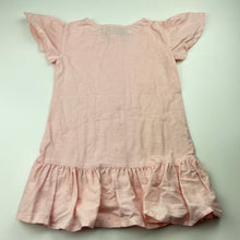 Load image into Gallery viewer, Girls Mango, pink linen / cotton short sleeve dress, FUC, size 2, L: 47cm