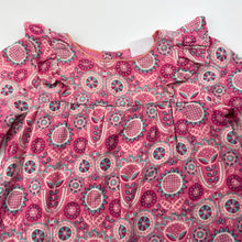 Load image into Gallery viewer, Girls Jack &amp; Milly, lined floral cotton long sleeve dress, GUC, size 0, L: 40cm