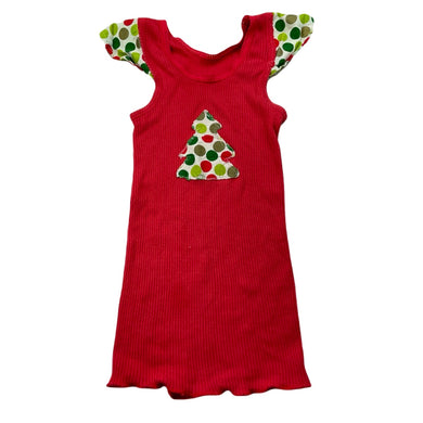 Girls Bonds, ribbed cotton Christmas singlet top, GUC, size 2,  