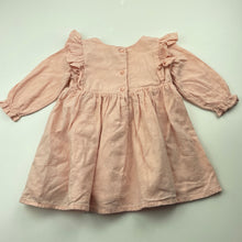 Load image into Gallery viewer, Girls Target, lined cotton long sleeve dress, EUC, size 0, L: 39cm