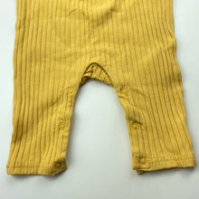 Load image into Gallery viewer, Girls Emily and Oliver, yellow ribbed romper, GUC, size 000,  