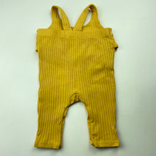 Load image into Gallery viewer, Girls Emily and Oliver, yellow ribbed romper, GUC, size 000,  