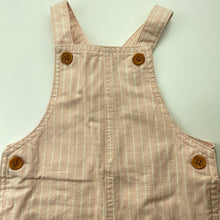 Load image into Gallery viewer, Girls Target, striped cotton overalls / shortalls, EUC, size 0,  