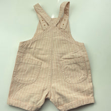 Load image into Gallery viewer, Girls Target, striped cotton overalls / shortalls, EUC, size 0,  