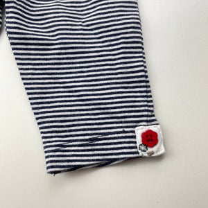 Girls Target, navy stripe cotton leggings / bottoms, EUC, size 000,  