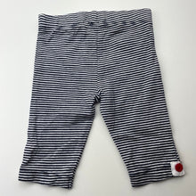 Load image into Gallery viewer, Girls Target, navy stripe cotton leggings / bottoms, EUC, size 000,  