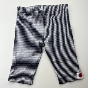 Girls Target, navy stripe cotton leggings / bottoms, EUC, size 000,  