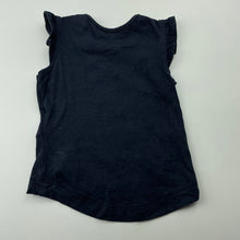 Load image into Gallery viewer, Girls Cotton On, navy cotton t-shirt / top, GUC, size 0000,  