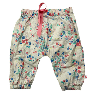 Girls Target, lightweight floral cotton pants / bottoms, GUC, size 000,  