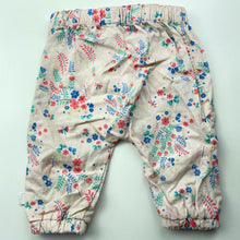 Load image into Gallery viewer, Girls Target, lightweight floral cotton pants / bottoms, GUC, size 000,  