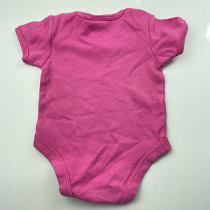 Girls Baby Cupcakes, pink cotton bodysuit / romper, FUC, size 000,  