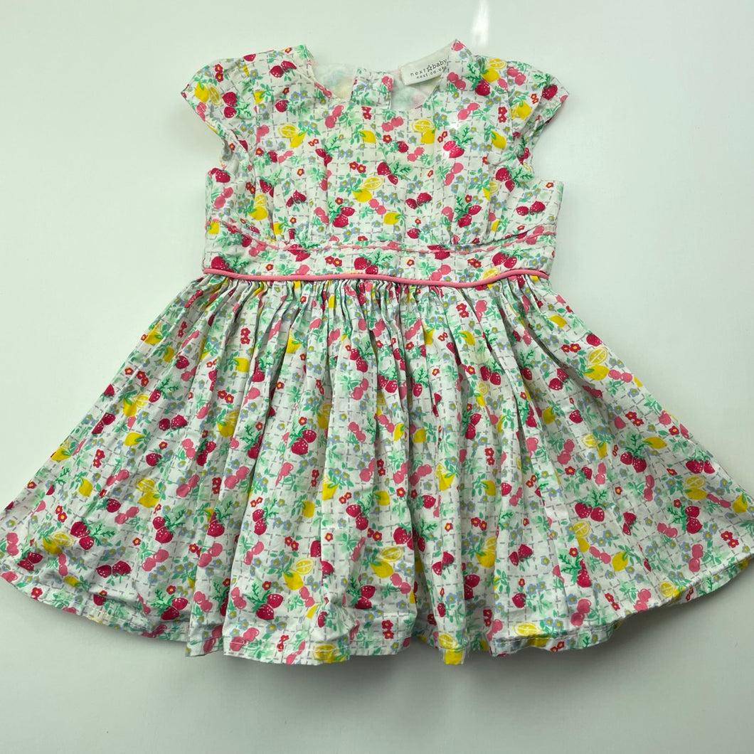 Girls Next, lightweight cotton dress, strawberries, FUC, size 000, L: 33cm