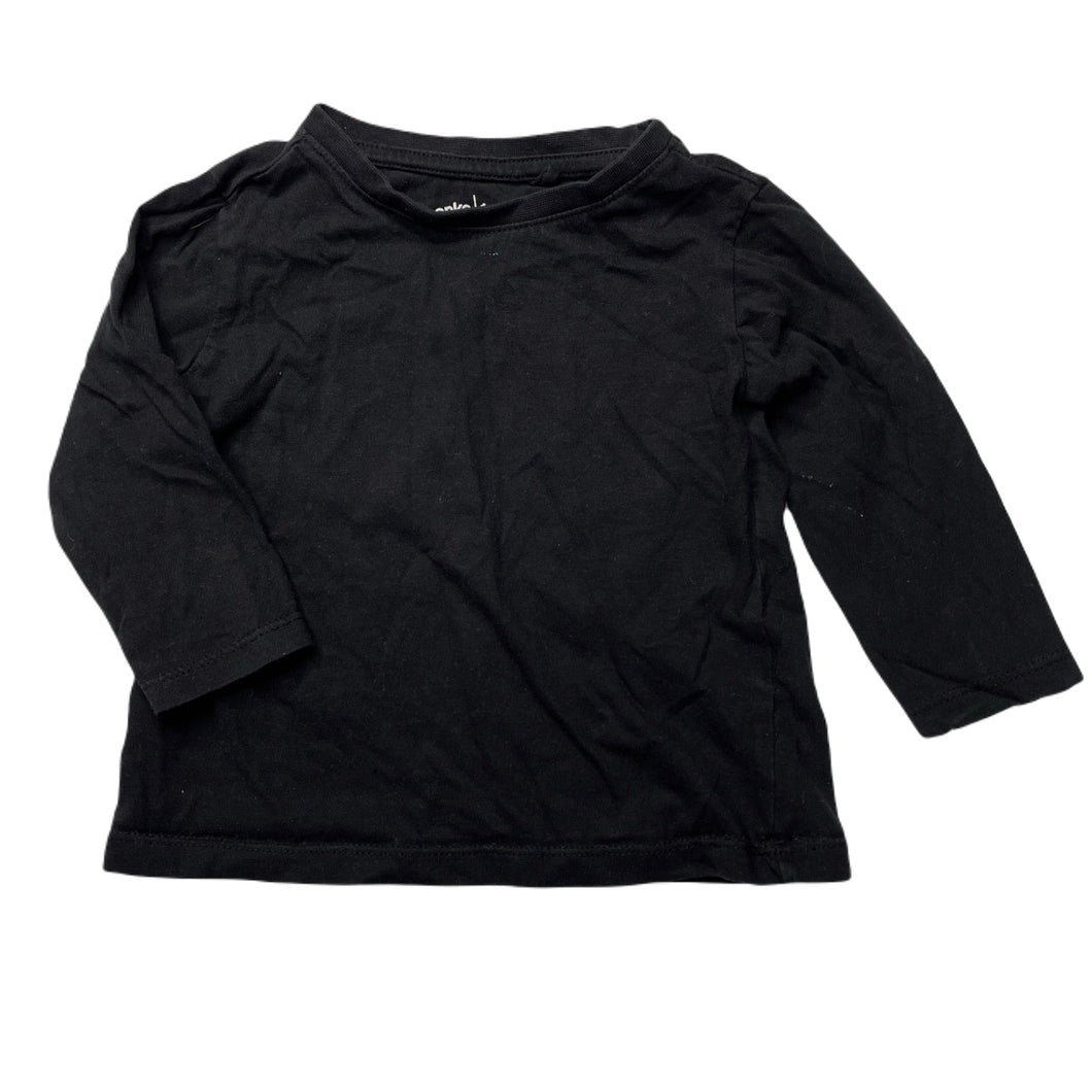 Boys Anko, black cotton long sleeve top, GUC, size 1,  