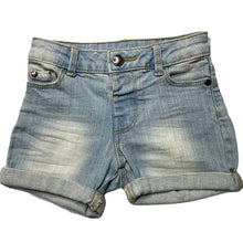 Load image into Gallery viewer, unisex Target, stretch denim shorts, adjustable, GUC, size 00,  