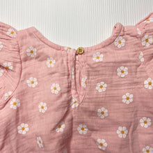 Load image into Gallery viewer, Girls Dymples, pink floral cotton short sleeve top, GUC, size 000,  