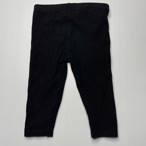 Girls Anko, black stetchy leggings, elasticated, GUC, size 1,  