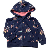 Load image into Gallery viewer, Girls Target, navy fleece lined zip hoodie sweater, GUC, size 00,  