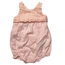 Load image into Gallery viewer, Girls Pumpkin Patch, pink cotton summer romper, GUC, size 000,  