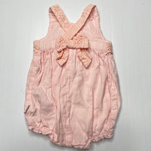 Load image into Gallery viewer, Girls Pumpkin Patch, pink cotton summer romper, GUC, size 000,  