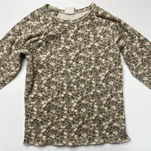 Load image into Gallery viewer, Girls H&amp;M, floral organic cotton long sleeve top, FUC, size 1,  