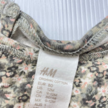 Load image into Gallery viewer, Girls H&amp;M, floral organic cotton long sleeve top, FUC, size 1,  