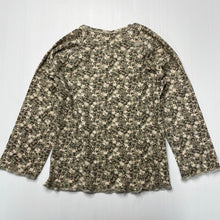 Load image into Gallery viewer, Girls H&amp;M, floral organic cotton long sleeve top, FUC, size 1,  
