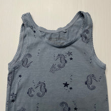 Load image into Gallery viewer, Girls Anko, soft feel stretchy singlet top, seahorses, EUC, size 3-4,  
