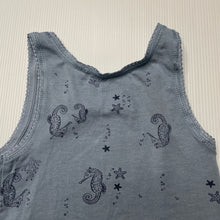 Load image into Gallery viewer, Girls Anko, soft feel stretchy singlet top, seahorses, EUC, size 3-4,  