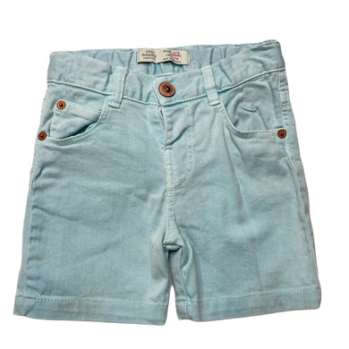 Boys Zara, blue stretch denim shorts, adjustable, FUC, size 0,  