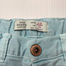 Load image into Gallery viewer, Boys Zara, blue stretch denim shorts, adjustable, FUC, size 0,  