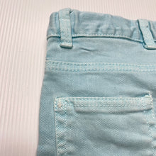 Load image into Gallery viewer, Boys Zara, blue stretch denim shorts, adjustable, FUC, size 0,  