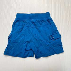 Boys Baby Biz, blue cotton shorts, elasticated, FUC, size 000,  