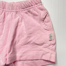 Load image into Gallery viewer, Girls Max and Tilly, pink stretchy shorts, elasticated, GUC, size 0000,  