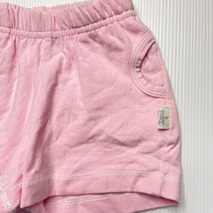 Girls Max and Tilly, pink stretchy shorts, elasticated, GUC, size 0000,  