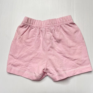 Girls Max and Tilly, pink stretchy shorts, elasticated, GUC, size 0000,  