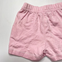 Load image into Gallery viewer, Girls Max and Tilly, pink stretchy shorts, elasticated, GUC, size 0000,  