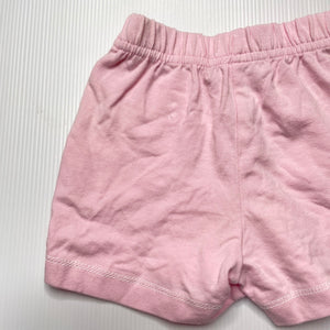Girls Max and Tilly, pink stretchy shorts, elasticated, GUC, size 0000,  