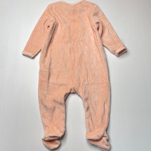 Girls Seed, pink velour coverall / romper, EUC, size 00,  