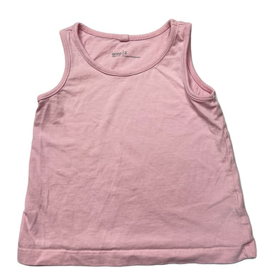 Girls Anko, pink cotton singlet / tank top, GUC, size 2,  