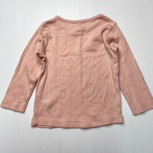 Load image into Gallery viewer, Girls pink, pointelle cotton long sleeve top, GUC, size 0,  