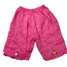 Load image into Gallery viewer, Girls pink, embroidered lightweight shorts, elasticated, EUC, size 2,  