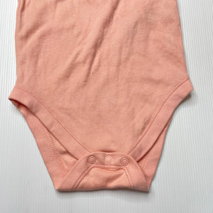 Girls Higgledee, pink organic cotton bodysuit / romper, EUC, size 2,  