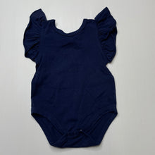 Load image into Gallery viewer, Girls Ollies Place, navy stretchy bodysuit / romper, EUC, size 000,  