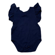 Load image into Gallery viewer, Girls Ollies Place, navy stretchy bodysuit / romper, EUC, size 000,  