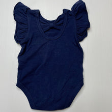 Load image into Gallery viewer, Girls Ollies Place, navy stretchy bodysuit / romper, EUC, size 000,  