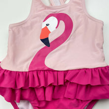 Load image into Gallery viewer, Girls Target, pink swim one-piece, flamingo, EUC, size 0,  