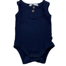 Load image into Gallery viewer, unisex Dymples, navy stretchy singletsuit / romper, GUC, size 0000,  