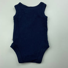 Load image into Gallery viewer, unisex Dymples, navy stretchy singletsuit / romper, GUC, size 0000,  