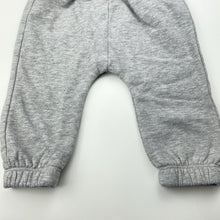 Load image into Gallery viewer, unisex Baby Berry, grey fleece lined track / sweat pants, elasticated, EUC, size 0,  