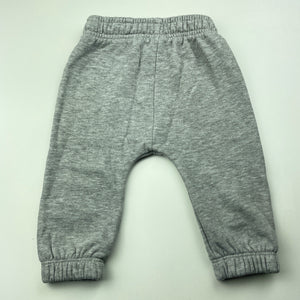 unisex Baby Berry, grey fleece lined track / sweat pants, elasticated, EUC, size 0,  